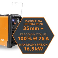 Plazma EX-TRAFIRE 75 SD s 8m horákom