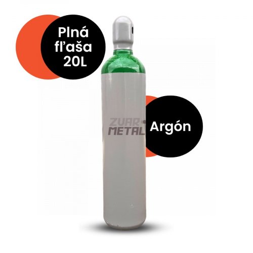 Plná fľaša Argón 20L 200 bar