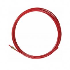 Teflónový bowden červený 5m pre drôt 1,0 - 1,2mm hliník/nerez