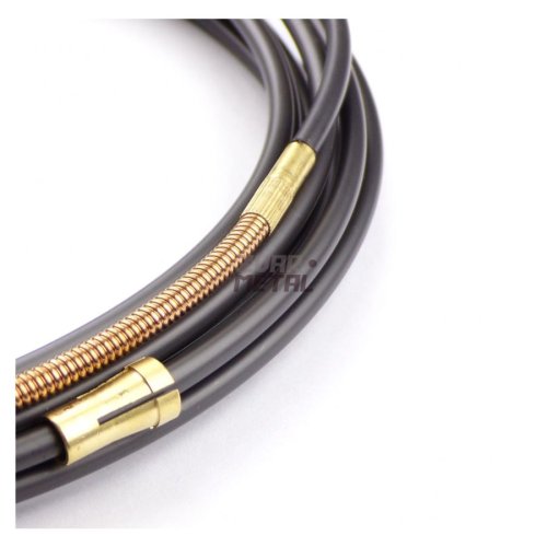 Teflónový bowden s mosadzným koncom 4,5m pre drôt 1,0 - 1,2mm hliník/nerez