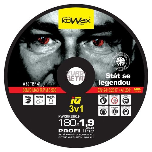 Rezný kotúč KOWAX IQ 3v1 180x1,9x22,2