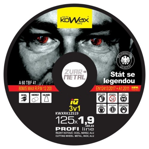 Rezný kotúč KOWAX IQ 3v1 125x1,9x22,2 mm