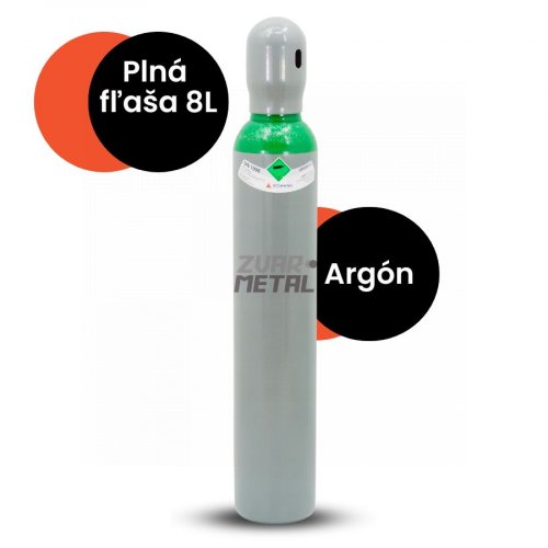 Plná fľaša Argón 8L, 200 bar
