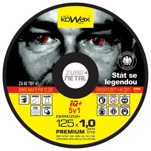 Rezný kotúč KOWAX IQ 5v1 125x1,0x22,3 mm