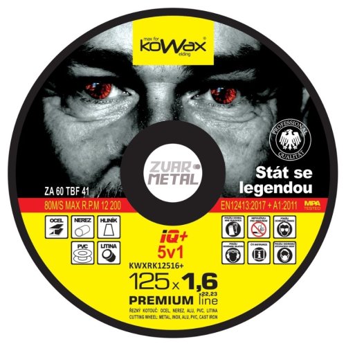 Rezný kotúč KOWAX IQ 5v1 125x1,6x22,2 mm
